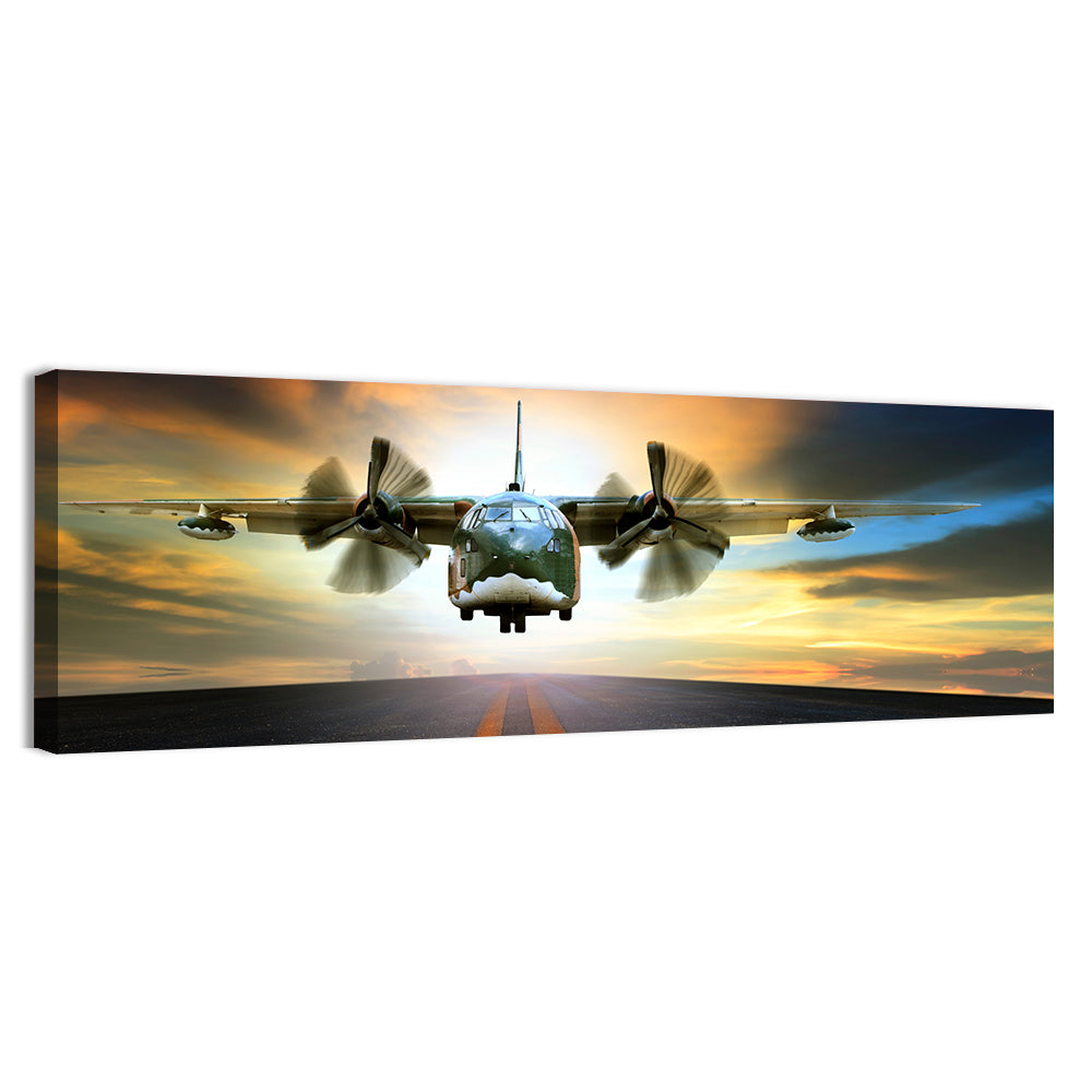 Old Military Container Plane Wall Art