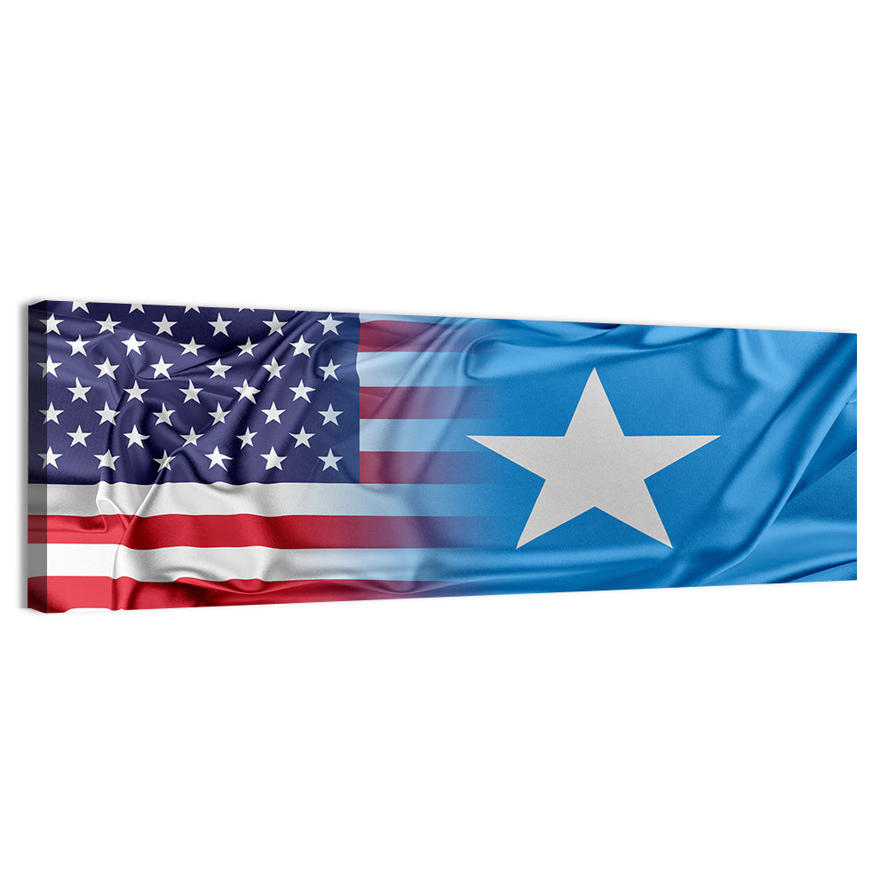 American and Somali Flags Wall Art