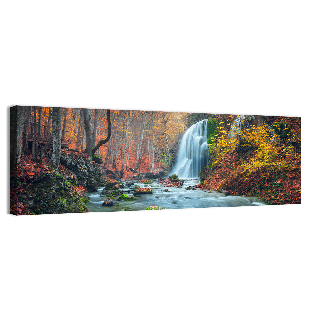 Autumn Silver Stream, Crimea Wall Art, canvas print, panoramic