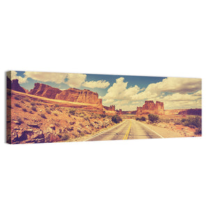 Vintage Desert Road In USA Wall Art