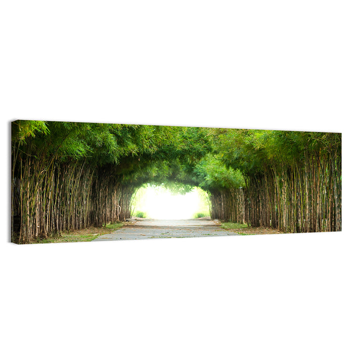 Kyoto Bamboo Canopy Walkway Wall Art as a canvas print
