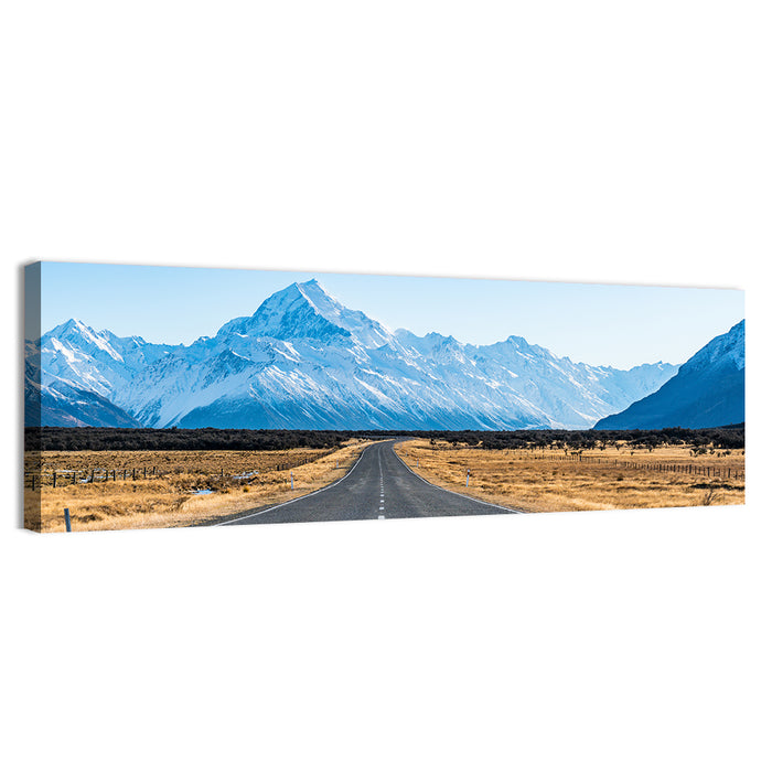 Road to Mount Cook Wall Art as a canvas print