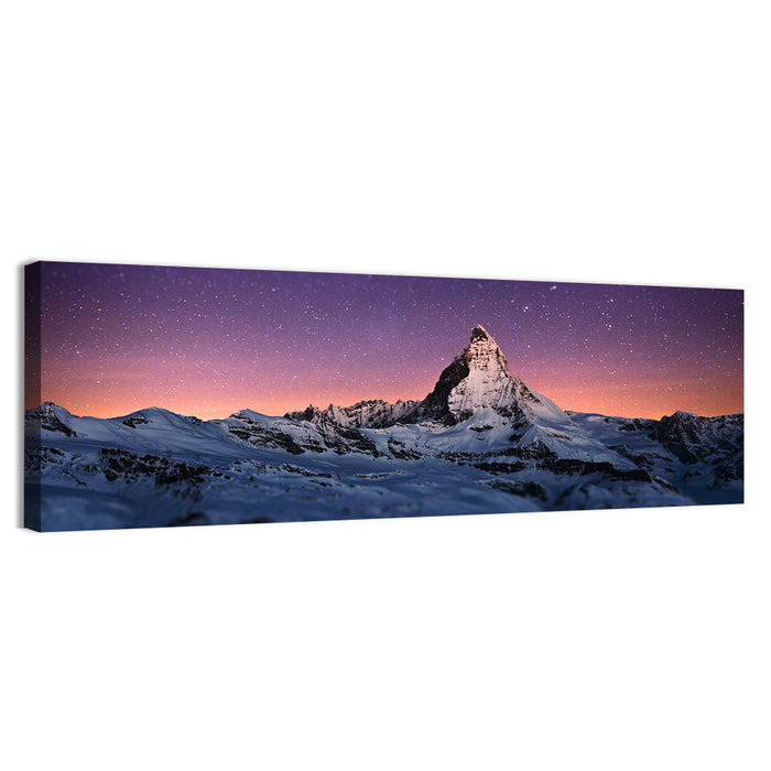 Matterhorn Nightscape Wall Art as a canvas print