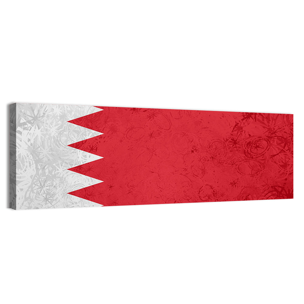 Bahrain Flag with Serrated Edge Wall Art