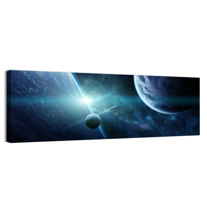 Distant Planetary System Wall Art as a canvas print