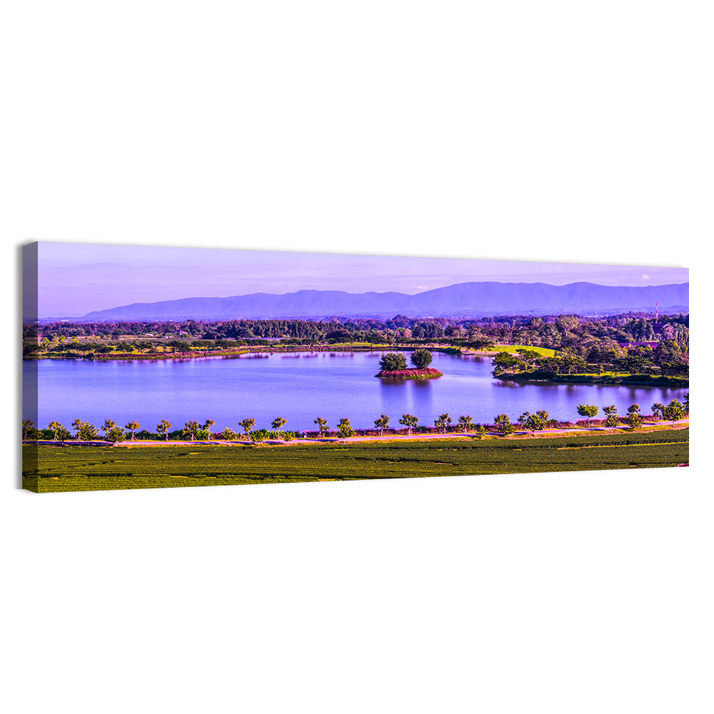 Thai Tea Plantation and Lake Wall Art