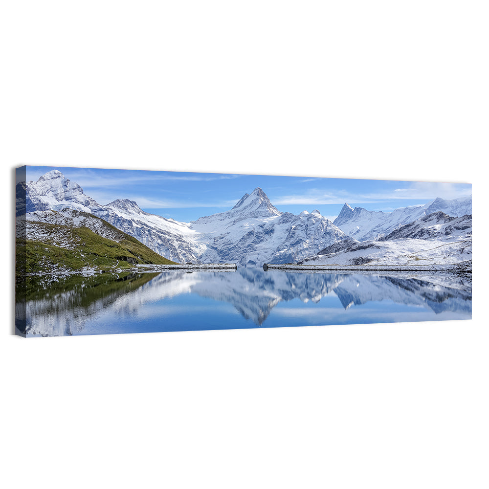 Bachalpsee Reflection, Grindelwald Switzerland Wall Art, canvas print, panoramic