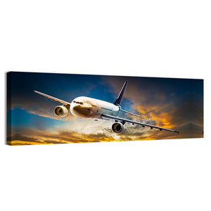 Airplane On The Sky Wall Art