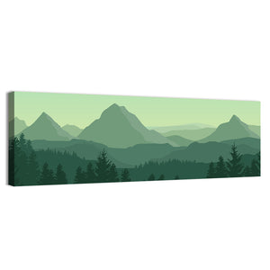 Green Mountain Silhouette Wall Art