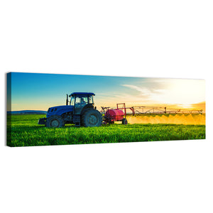 Farming Tractor In Field Wall Art