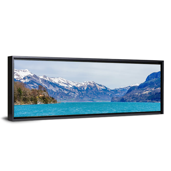 Lake Brienz Wall Art as a framed canvas