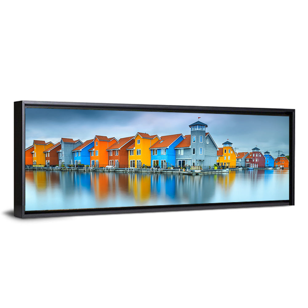 Colorful Waterfront Houses Wall Art