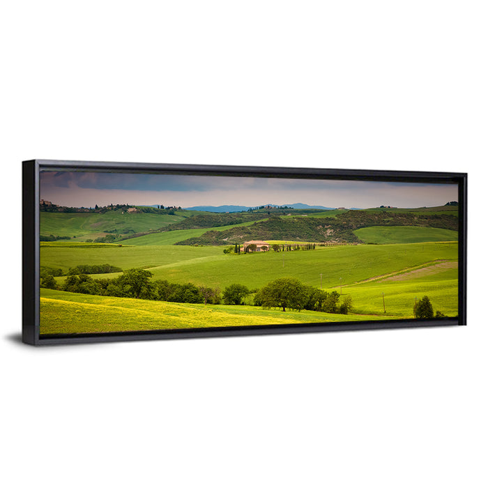 Tuscany in Summer Wall Art as a framed canvas