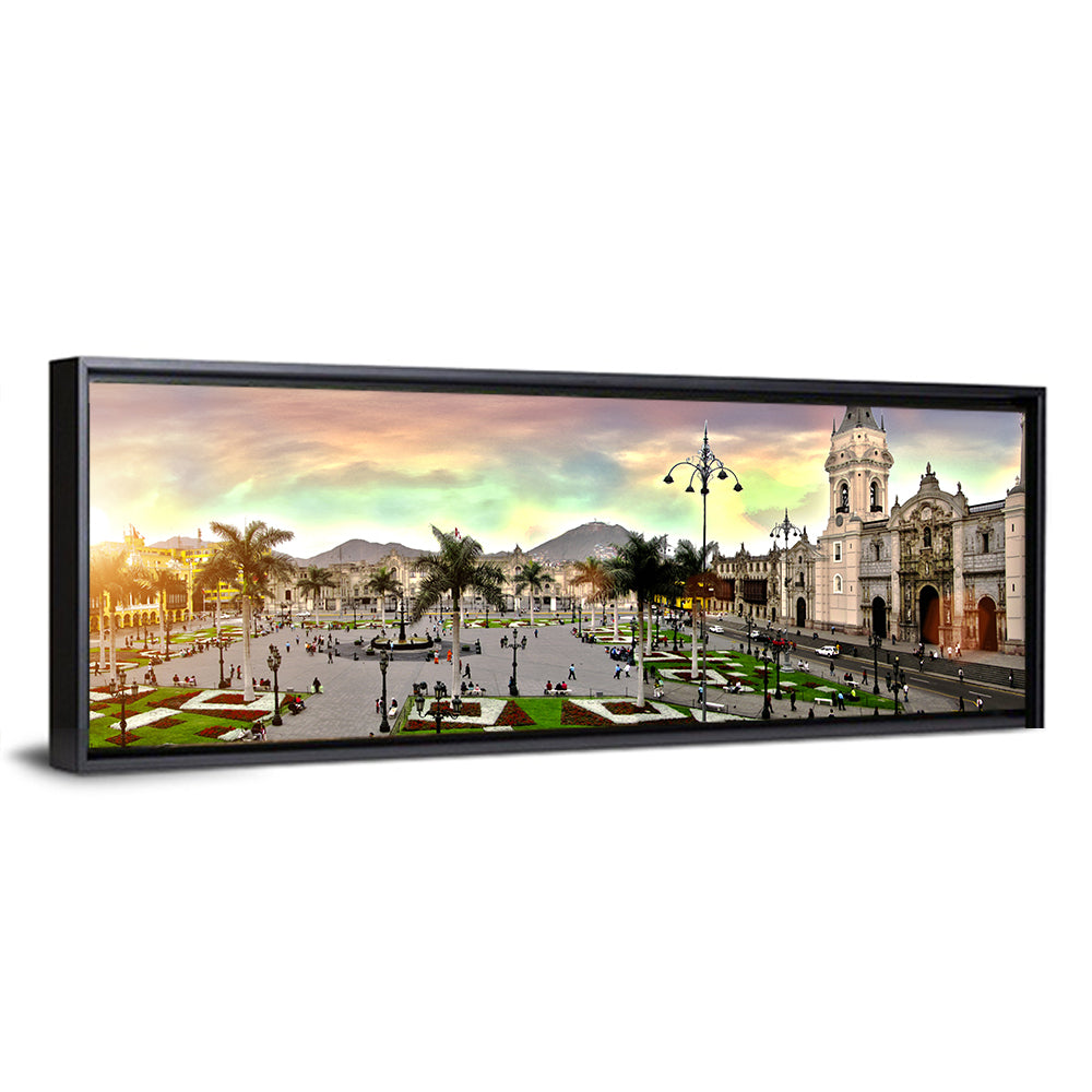 Plaza Mayor, Lima Sunset Wall Art