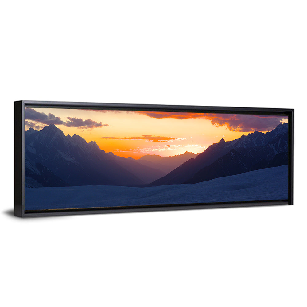 Hispar Pass Sunset Wall Art