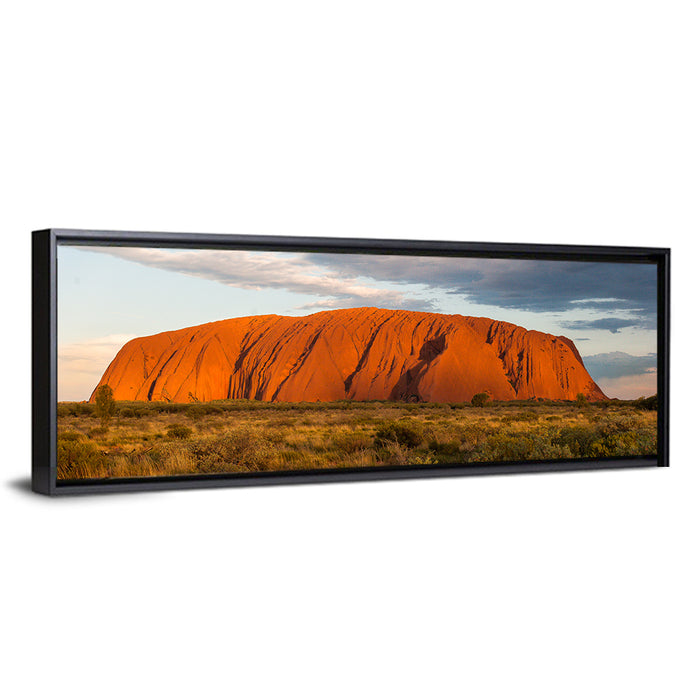 Uluru Red Rock Wall Art as a framed canvas