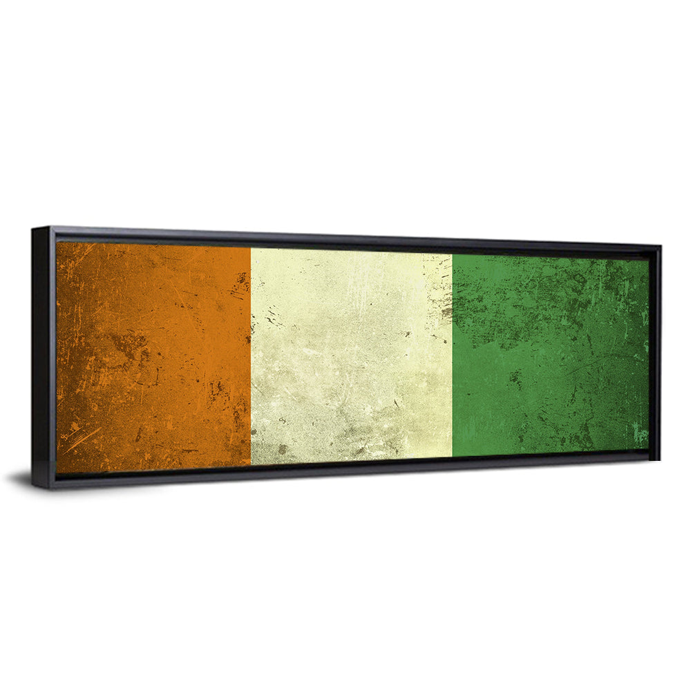Ivory Coast Vintage Flag Wall Art