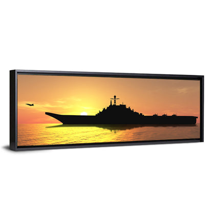 Aircraft Carrier On Sea Wall Art