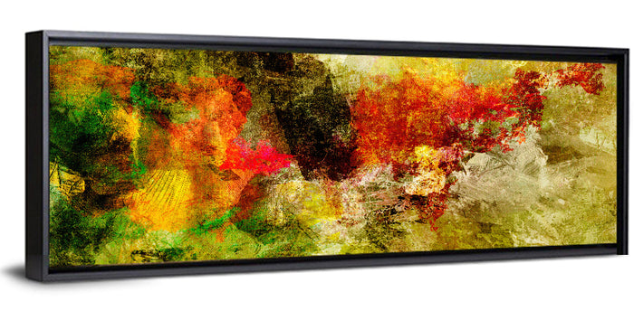 Layered Paint Texture Study Wall Art as a framed canvas