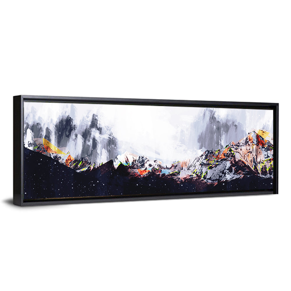 High-contrast Acrylic Mountains Wall Art
