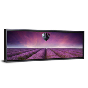 Air Balloon Above Lavender Field Wall Art