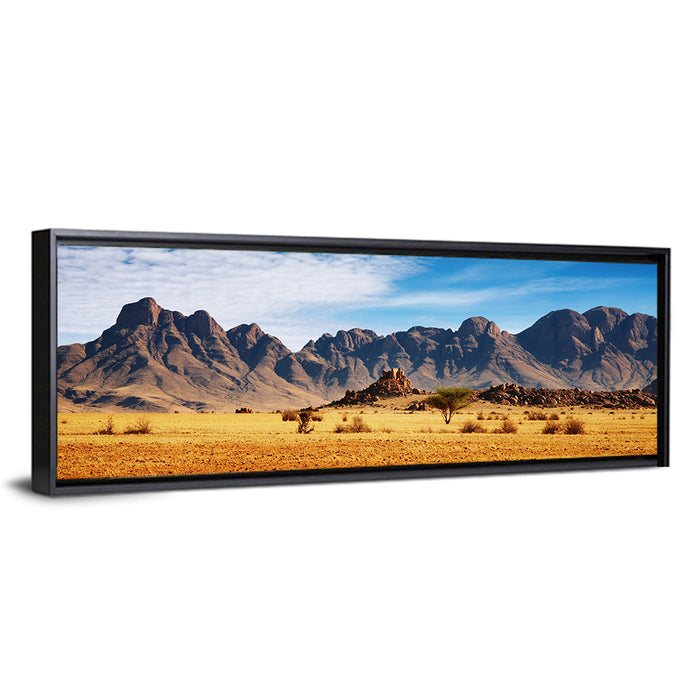 Namib Desert Rocks Wall Art as a framed canvas