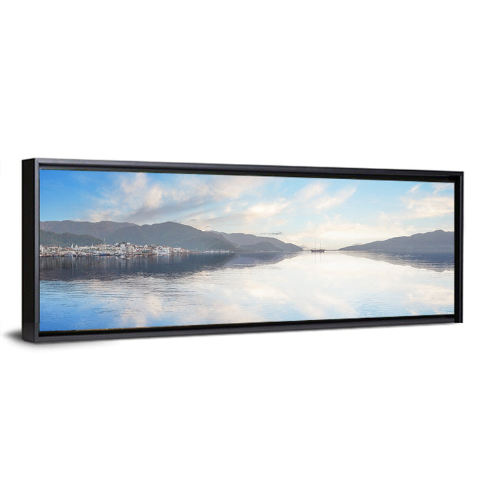 Marmaris Embankment, Turkey Wall Art as a framed canvas