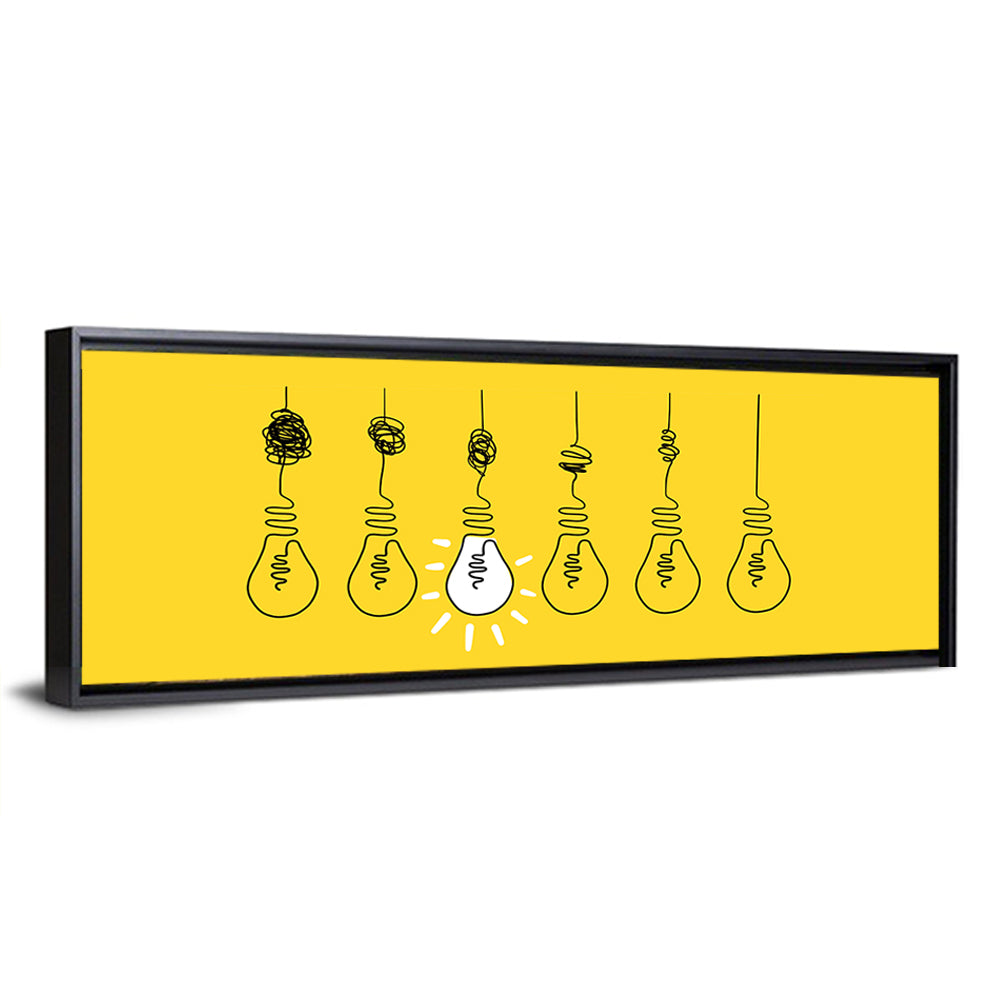 Lightbulb Progression from Complexity to Clarity Wall Art