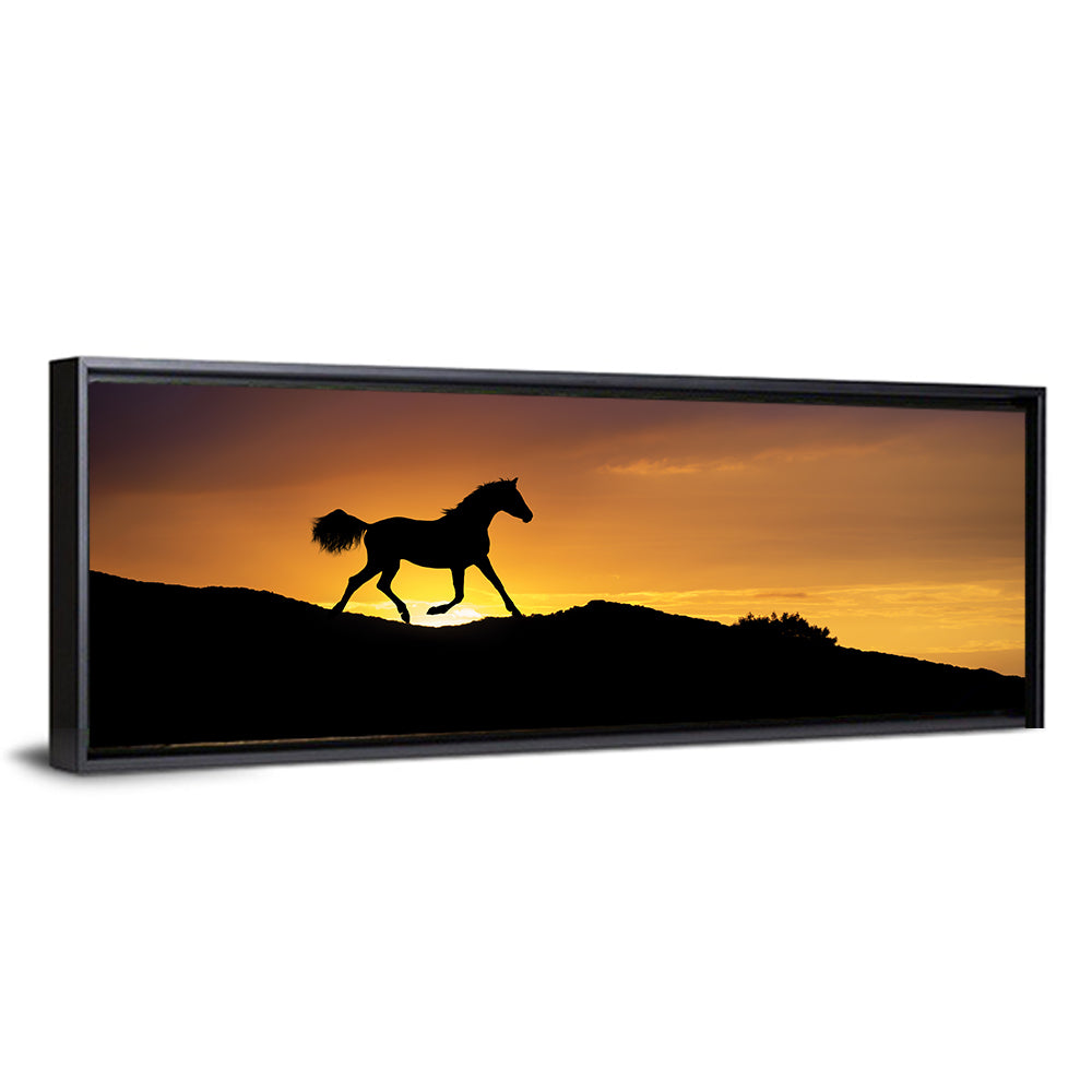 Running Horse Silhouette Wall Art