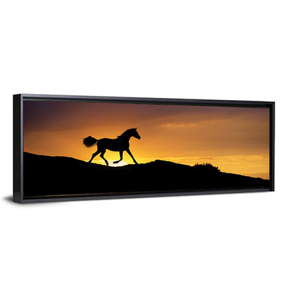 Running Horse Silhouette Wall Art