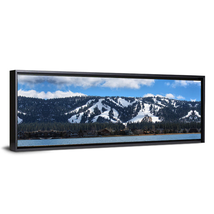 Big Bear Lake Landscape Wall Art as a framed canvas