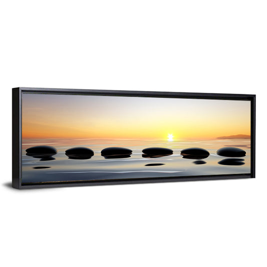 Zen Stones In Lake Wall Art
