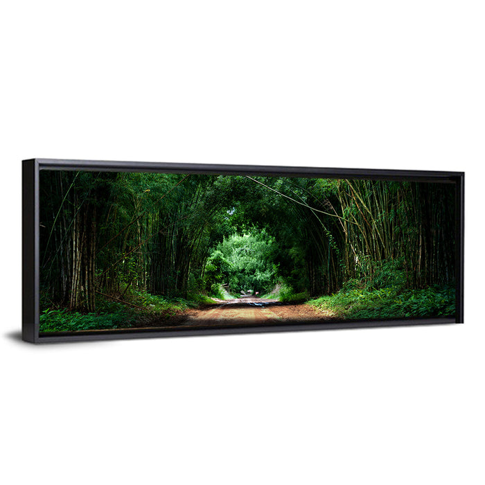 Bamboo Road in Kyoto Wall Art as a framed canvas