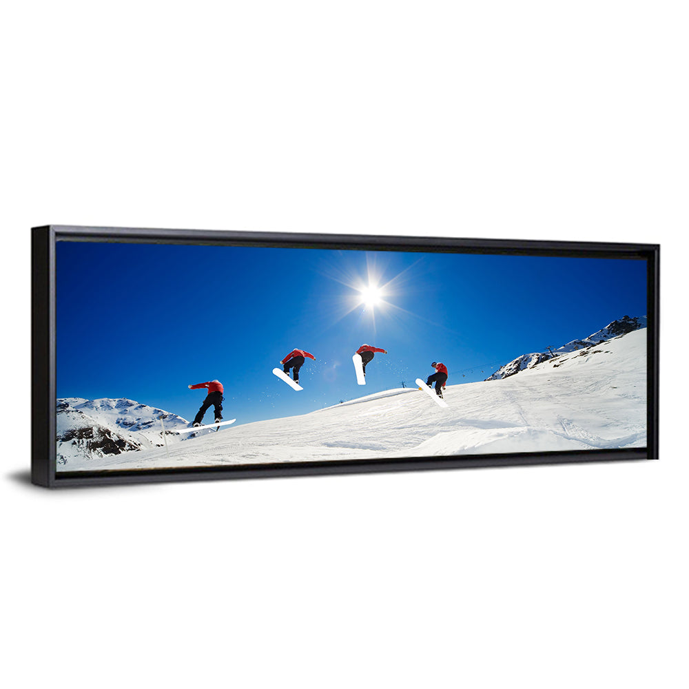 Snowboarder Going Over Jump Wall Art