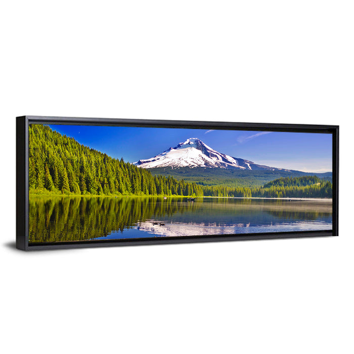 Mt Hood Reflected in Trillium Lake Wall Art as a framed canvas
