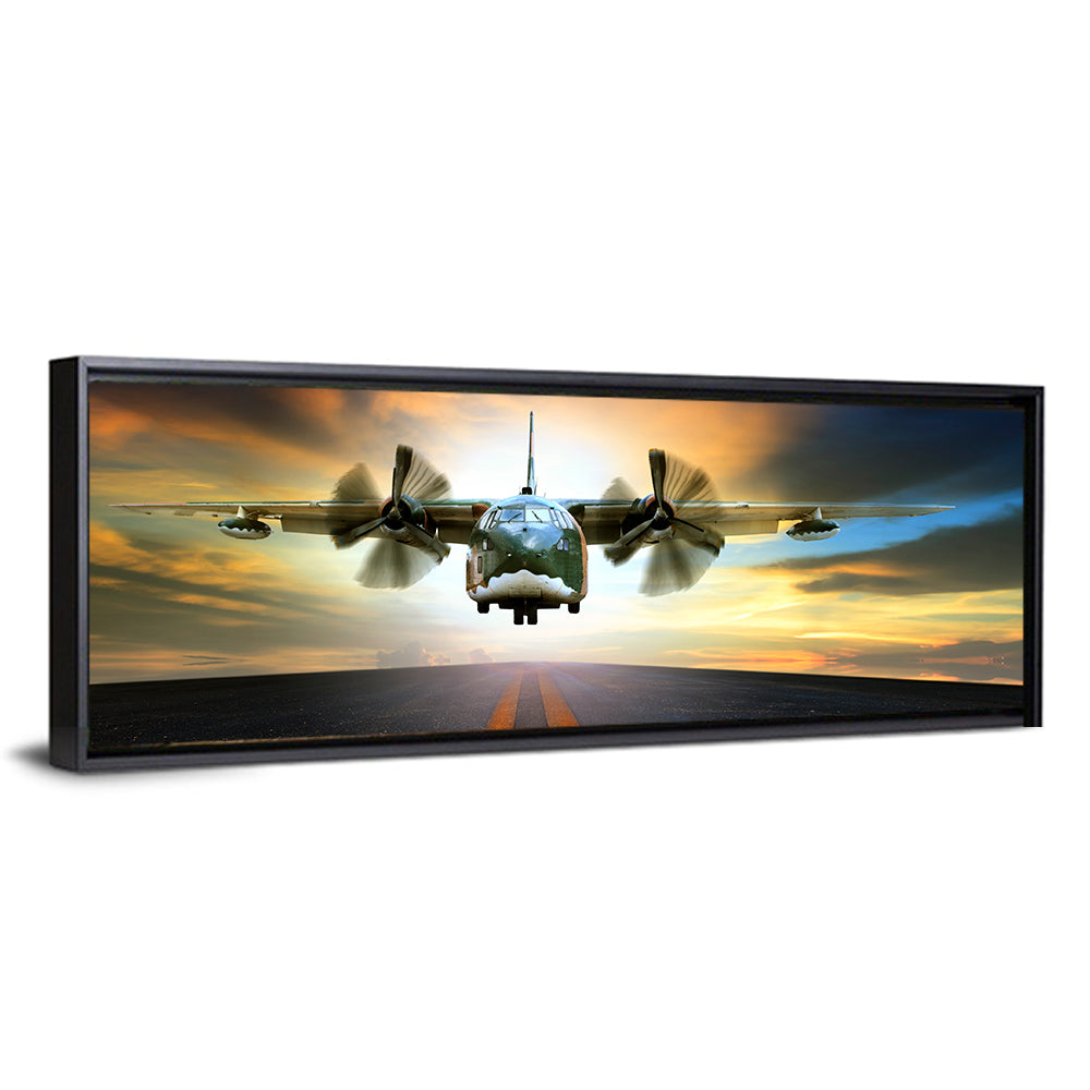 Vintage Military Transport Plane Wall Art