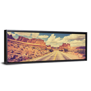 Vintage Desert Road In USA Wall Art