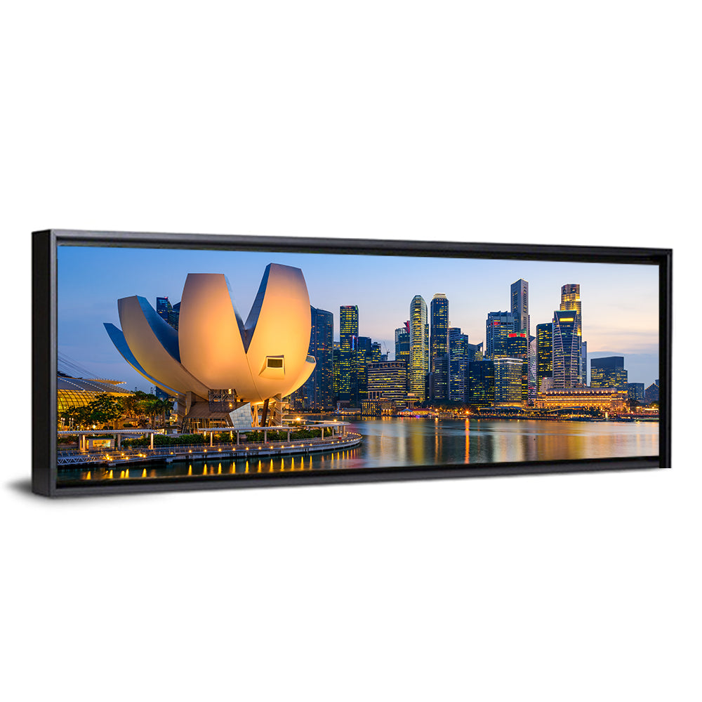 Singapore Marina Skyline at Dusk Wall Art