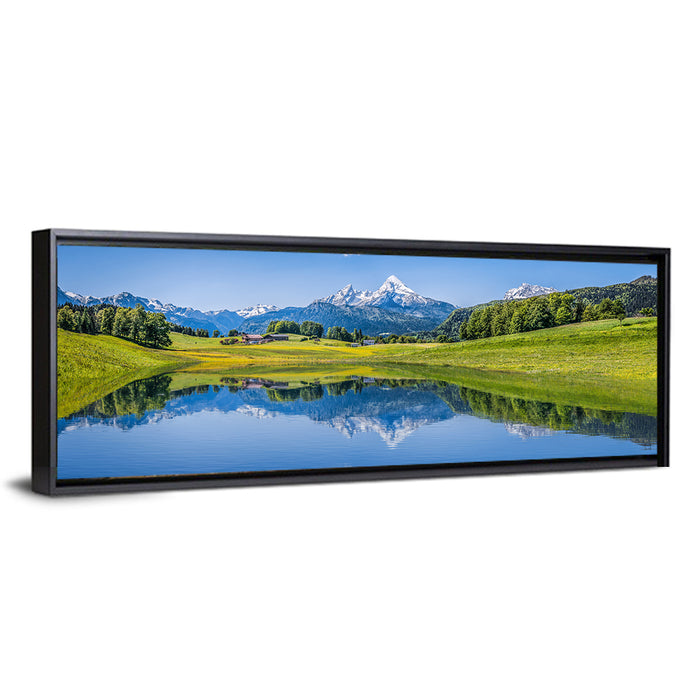 Watzmann Reflection, Berchtesgaden Wall Art as a framed canvas