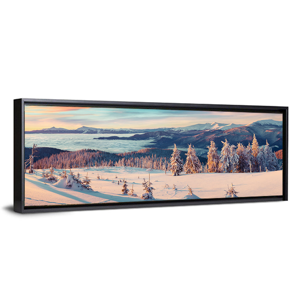 Snowy Alpine Sunset Wall Art