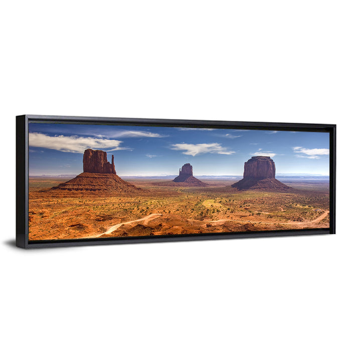 Monument Valley Buttes Wall Art as a framed canvas