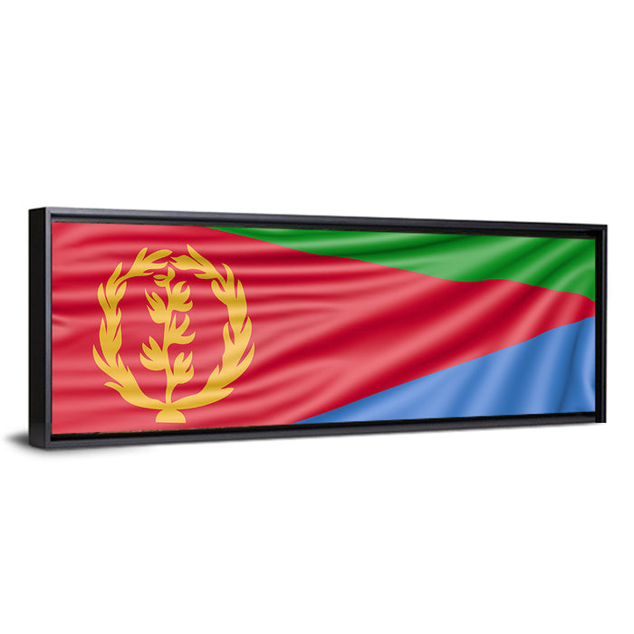 Flag of Eritrea Wall Art as a framed canvas