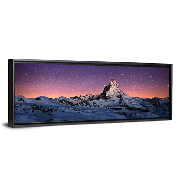 Matterhorn Nightscape Wall Art as a framed canvas