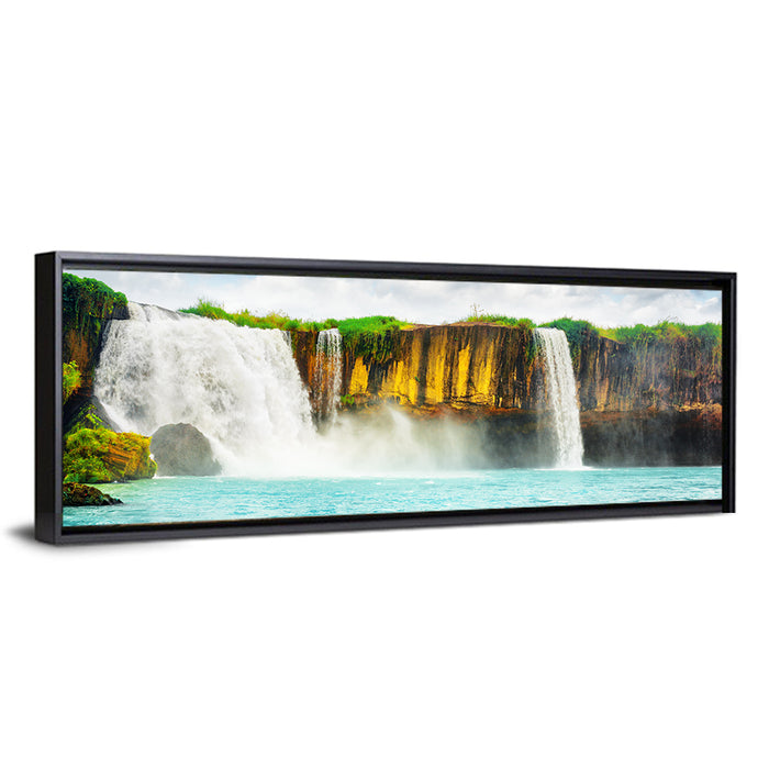 Dray Nur Waterfall Wall Art as a framed canvas