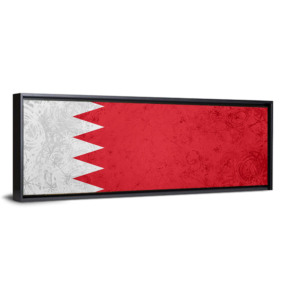 Bahrain Flag with Serrated Edge Wall Art