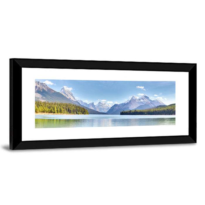 Spirit Island Maligne Lake Wall Art as a framed print