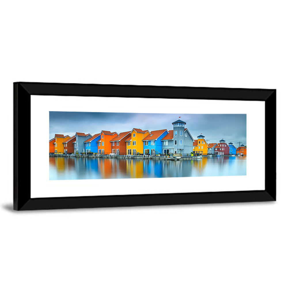 Colorful Waterfront Houses Wall Art
