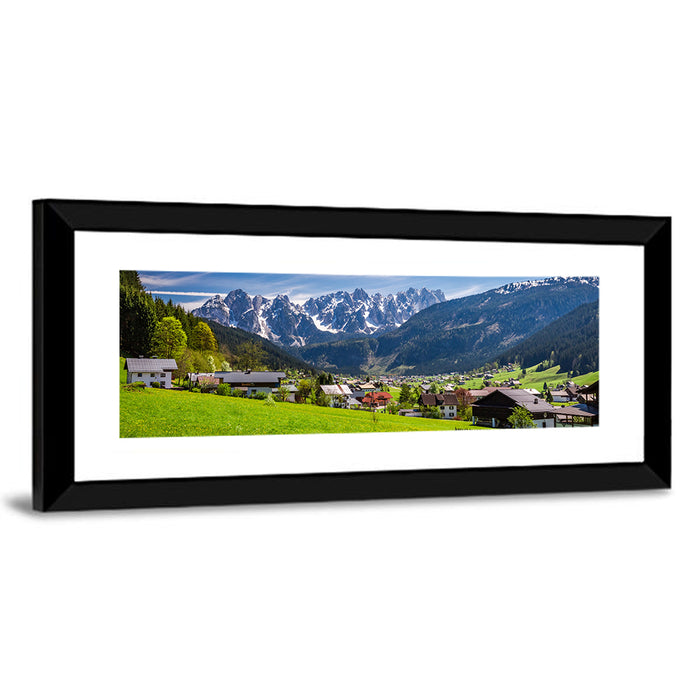 Gosau Village in Austrian Alps Wall Art as a framed print