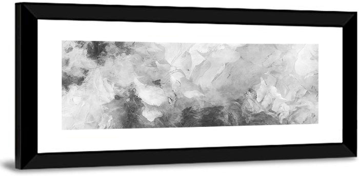 Monochrome Brushstroke Study Wall Art as a framed print