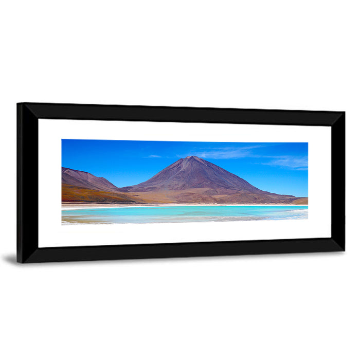 Bolivian Turquoise Lagoon Wall Art as a framed print